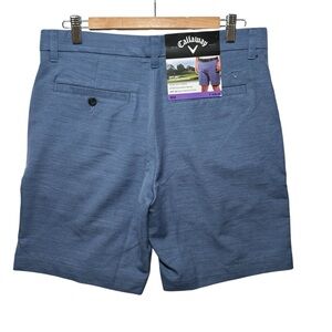 Callaway Opti-Dri, Performance Golf Short Stretch Blue Mens Size W30, 9" Inseam
